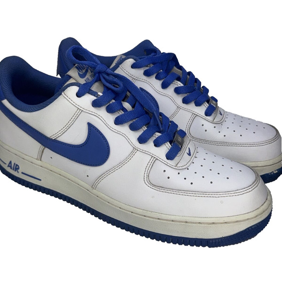 Nike Air Force 1 '07 White Medium Blue DH7561-104 Men's Size 11 - Picture 9 of 9
